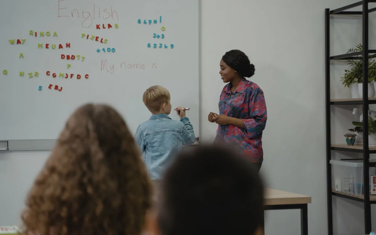 Aula em escola de idiomas