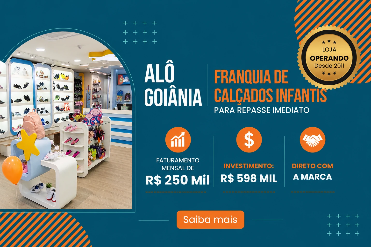 Negócio Lucrativo no Setor de Moda Infantil – R$ 598mil – Goiânia Shopping