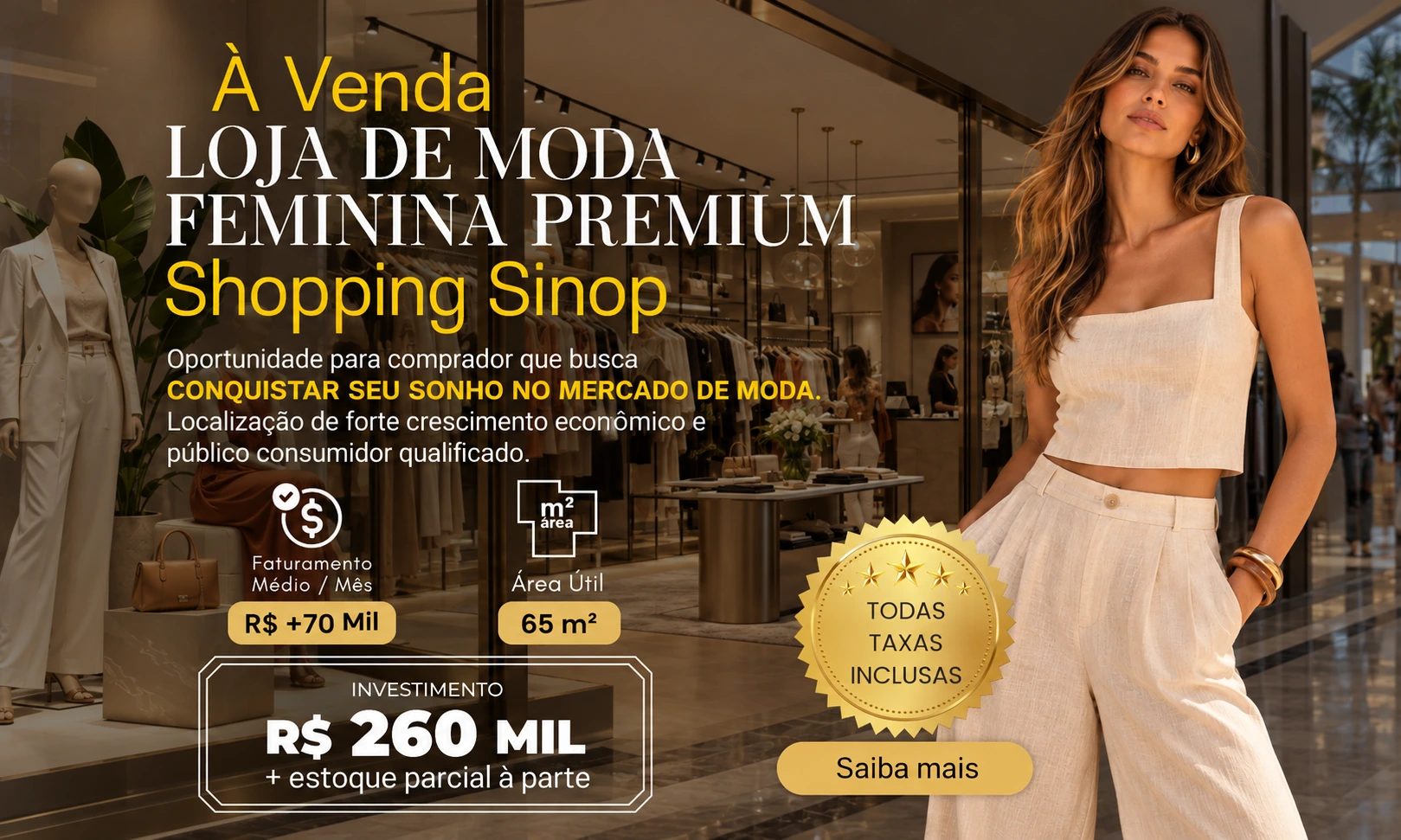 Galeria de Loja de Moda Feminina à Venda em Sinop/MT | Shopping | R$ 260 Mil