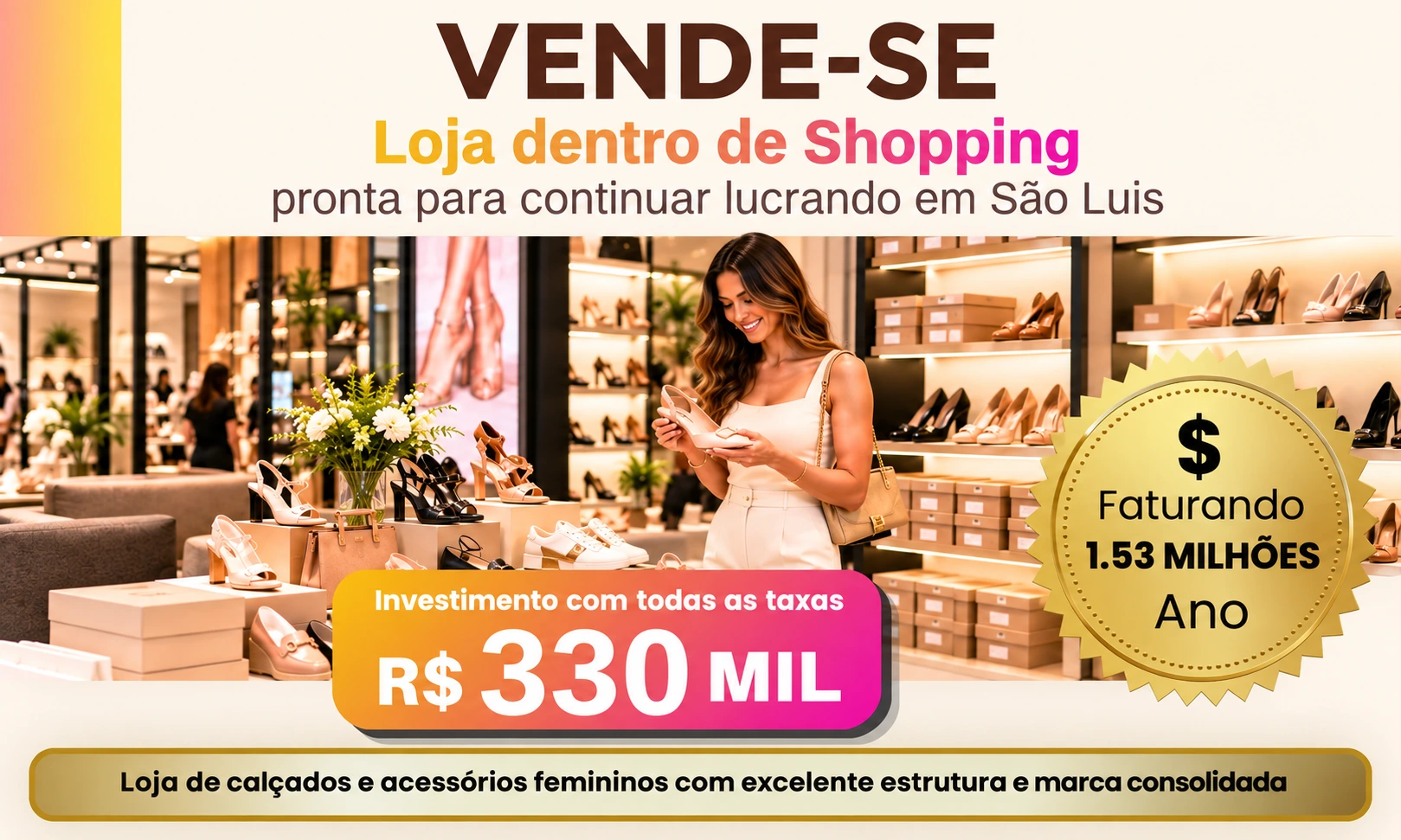 Galeria de Loja de Calçados à Venda em São Luís/MA | R$ 330 Mil