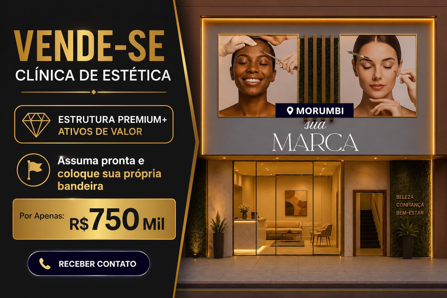 Repasse de Clínica de Estética – Operação Premium / Bairro Nobre (Morumbi – SP) | R$ 750.000,00