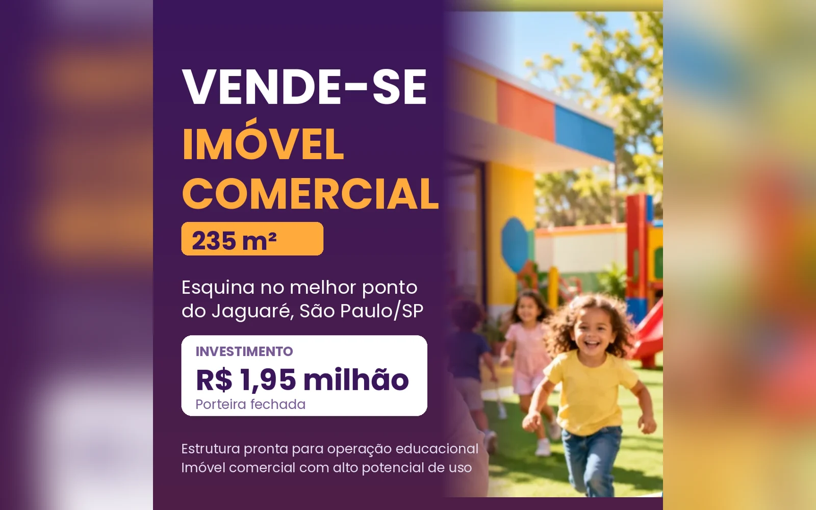 Imóvel Comercial de Esquina à Venda no Jaguaré, São Paulo/SP | 235 m² | R$ 1,95 Milhão