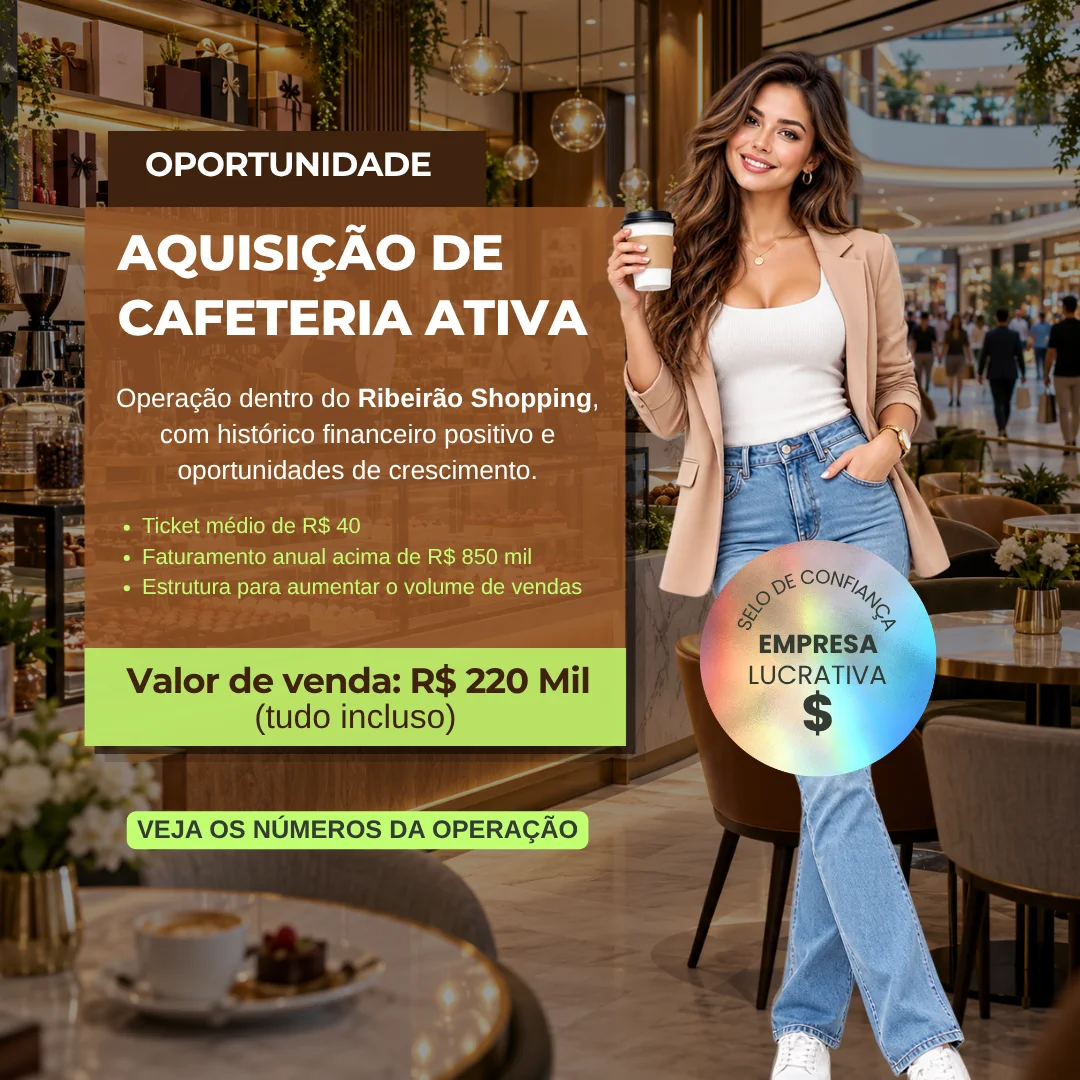 Galeria de Franquia de Cafeteria e Chocolateria à Venda no RibeirãoShopping, Ribeirão Preto/SP | R$ 220 Mil