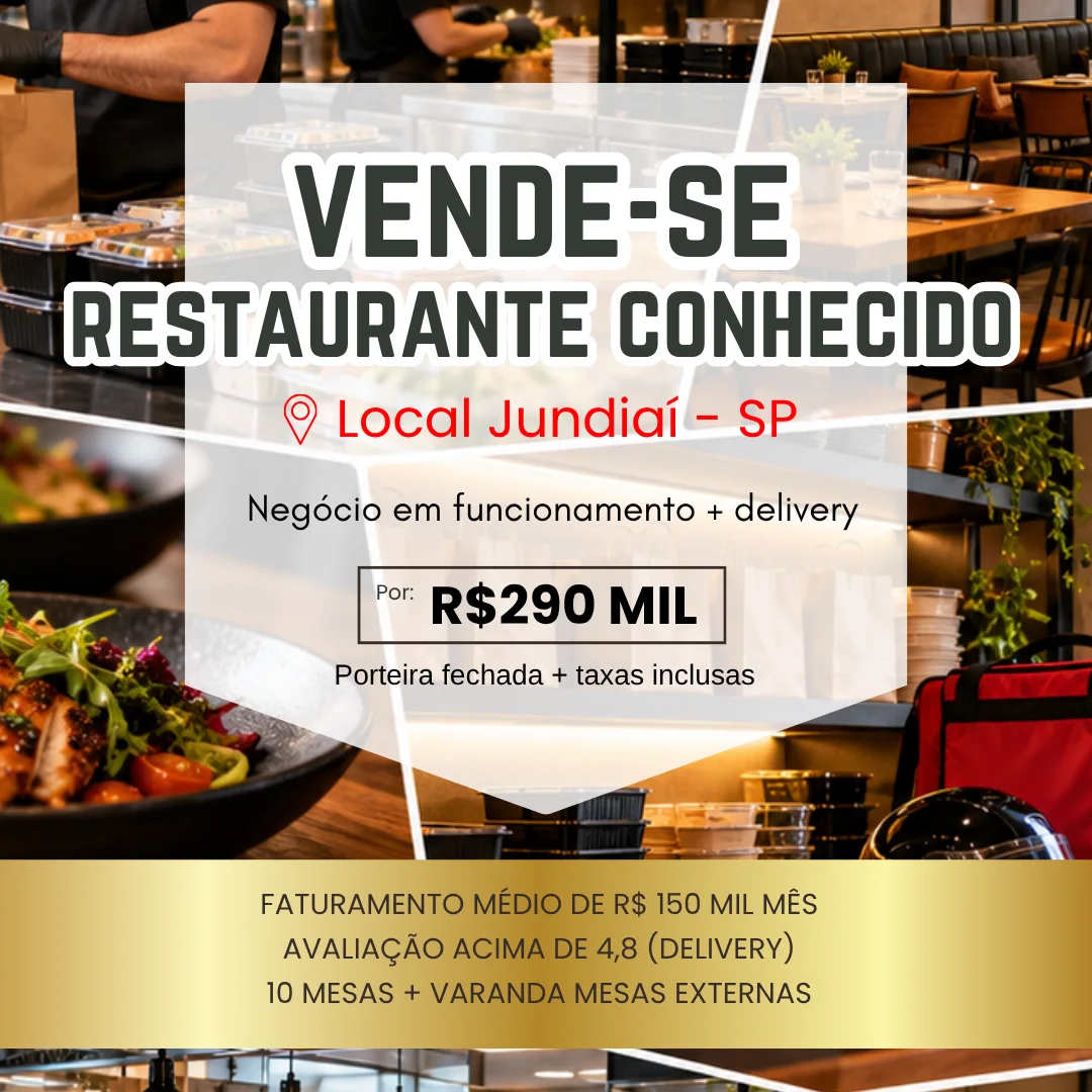 Galeria de Franquia de Restaurante e Delivery Multigastronômico 10 em 1 à Venda em Jundiaí/SP | R$ 290 Mil