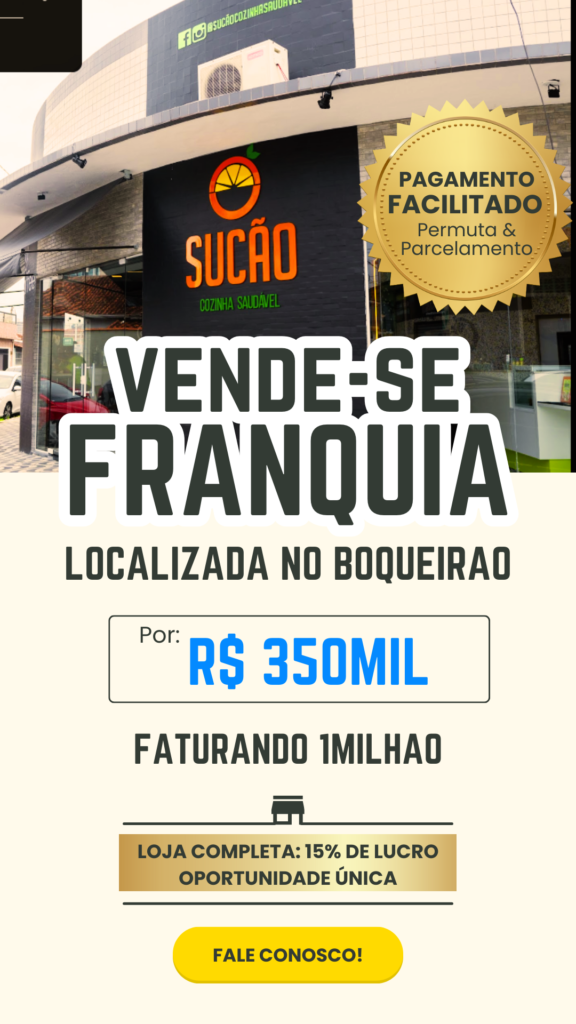 Restaurante saudável, franquia sucão, franquia alimentação