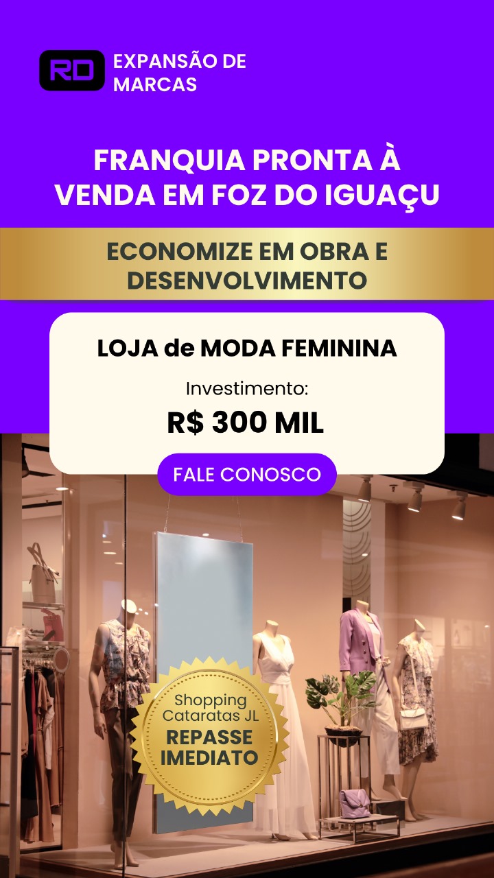 franquia de moda, Clube Morena Rosa, franquia Foz do Iguaçu, loja de moda em shopping, investimento em franquia, repasse de franquia, oportunidade de negócio, franquia de roupas, negócio em shopping, franquia de sucesso, venda de franquia, franquia de moda feminina, Cataratas JL Shopping, base de clientes, franquia lucrativa, franquia estabelecida, repasse de loja